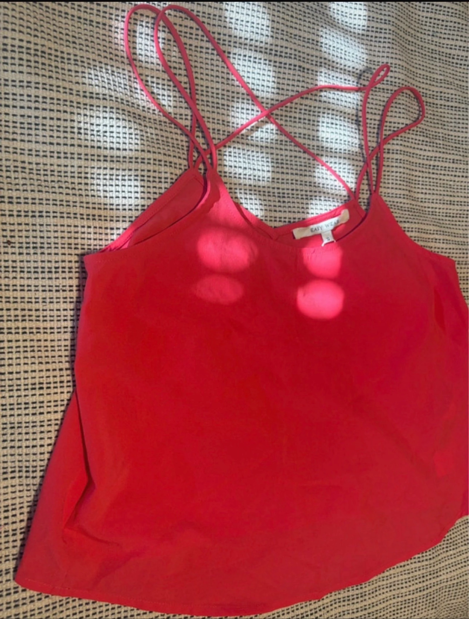 Top fluido tirantes cruzados Easy Wear S rojo coral – photo 2